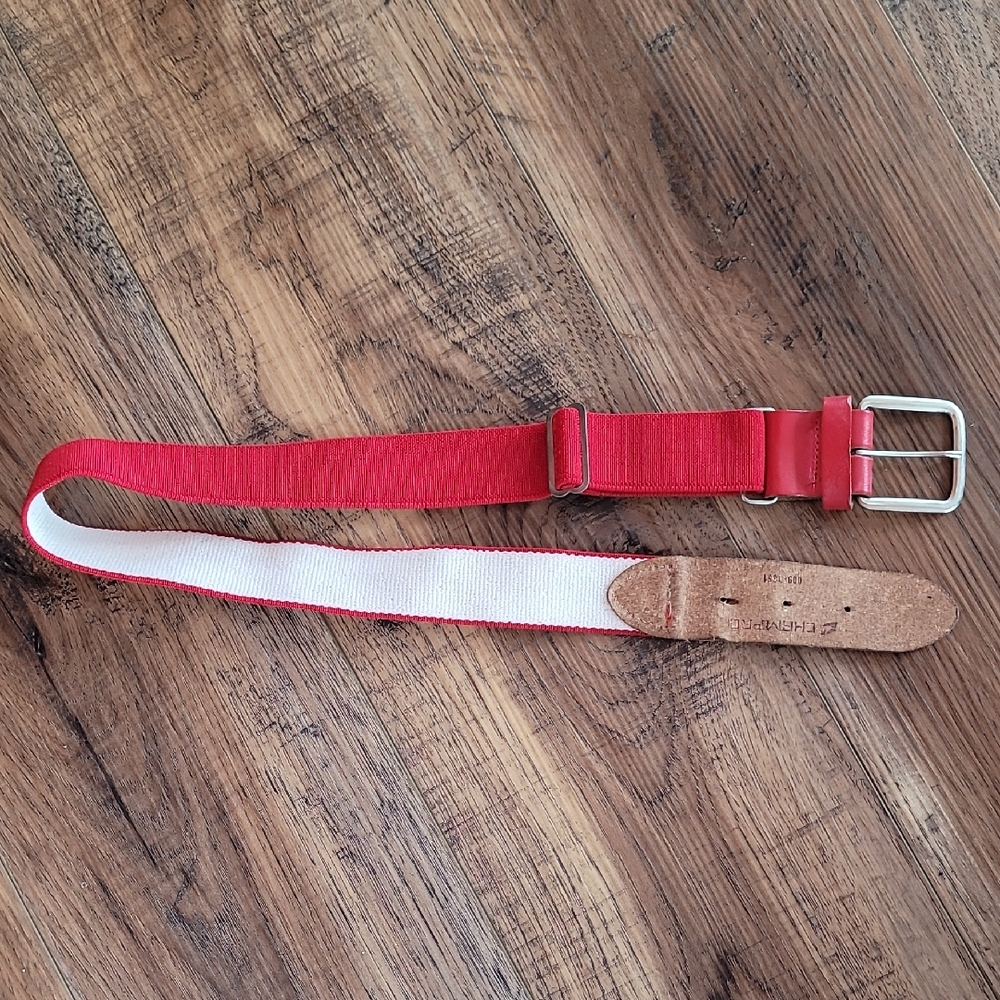 Vintage Champro Baseball Belt, Red & Silver